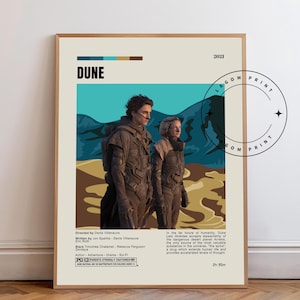 Dune Movie Poster, Sci-Fi Wall Art, Timothée Chalamet Print, Denis Villeneuve Film Decor, Desert Planet Arrakis Science Fiction
