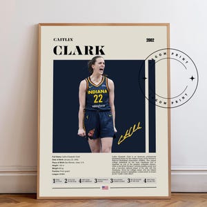 Caitlin Clark Poster, Indiana Fever Poster,,Basketball Player, WNBA Poster, Sports Poster, MidCentury Modern, WNBA Fans, Basketball Gift