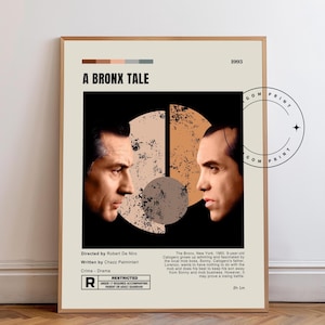 A Bronx Tale Poster, Classic Crime Drama Wall Art, 90s Gangster Film Print, Minimalist Movie Gift, Digital Download, Physical Print