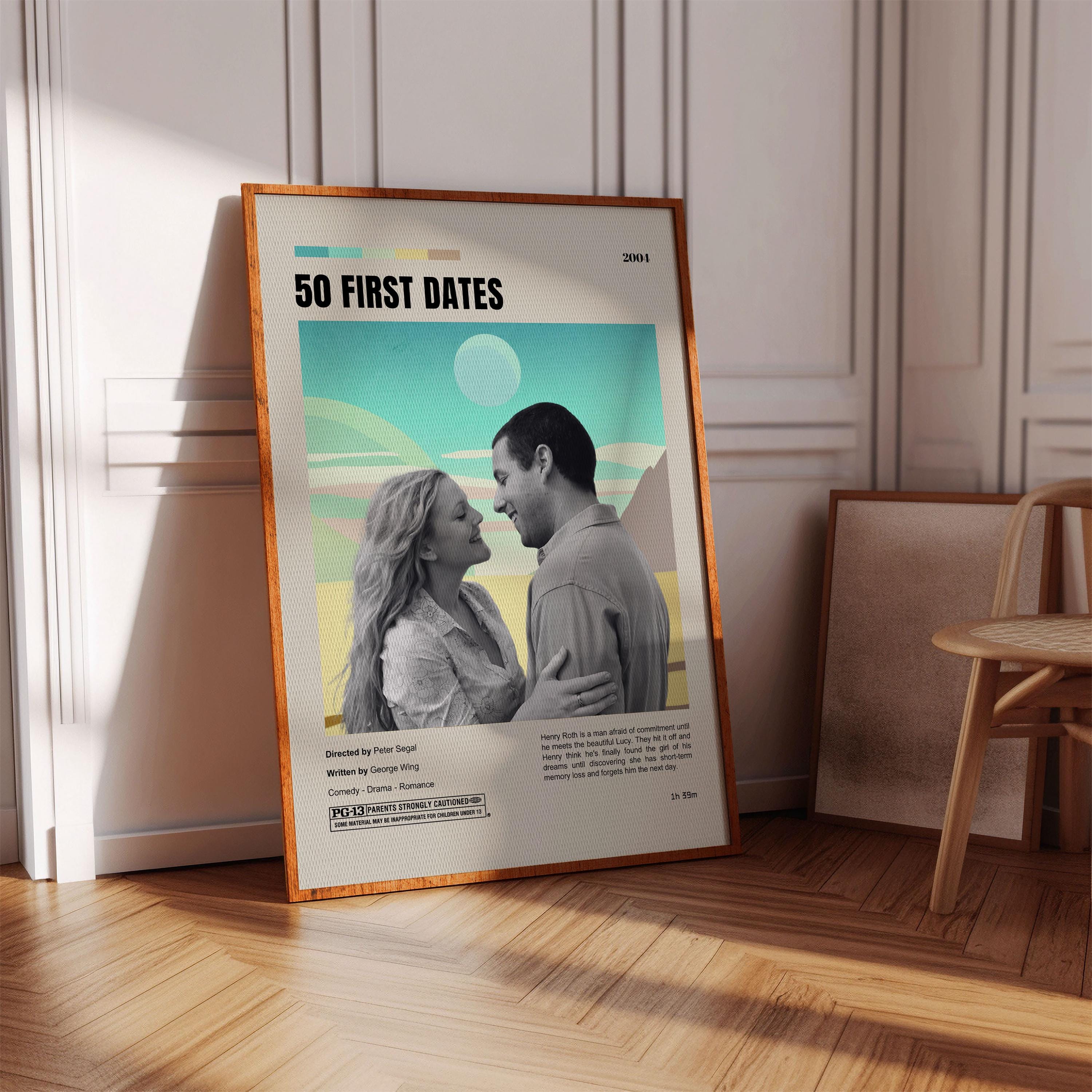 First Encouter Move Poster 50 First Dates Movie Poster, Tropical Rom-com Print (digital or ...