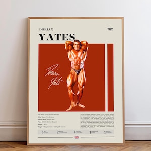 Dorian Yates Poster, Bodybuilding Poster, Gym Wall Art, Sports Poster, Gym Decor, Sports Bedroom Posters, Motivational Posters