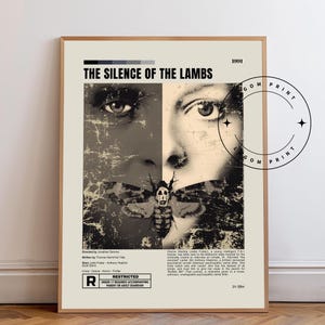 The Silence of the Lambs Poster: Hannibal Lecter Horror Film Art