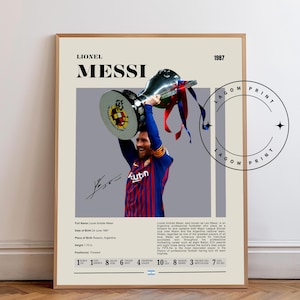 Lionel Messi Soccer Print: Argentina Sports Poster