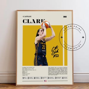 Caitlin Clark Poster, Indiana Fever Poster,,Basketball Player, WNBA Poster, Sports Poster, MidCentury Modern, WNBA Fans, Basketball Gift