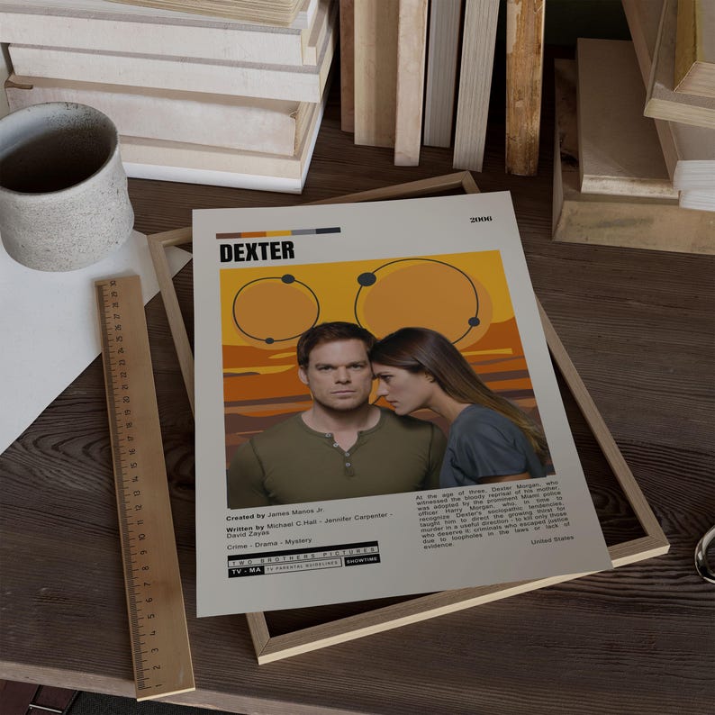 Dexter TV Show Poster, Crime Drama Wall Art (digital or Physical Print ...