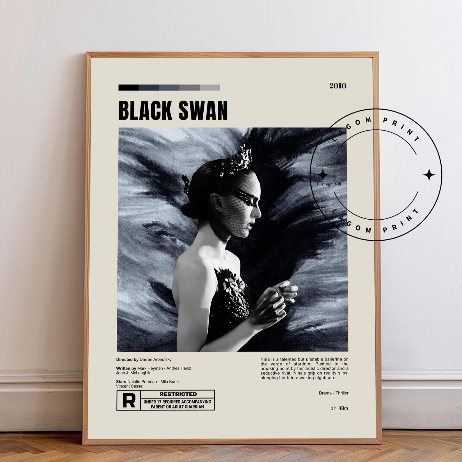 Black Swan Movie Poster, Natalie Portman Wall Art, Ballet Film Print ...