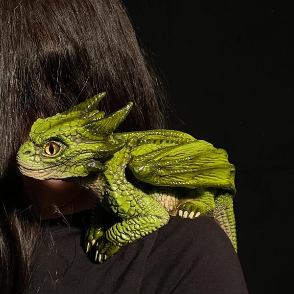 Customizable Realistic Shoulder Dragon- in stock and ready to ship!