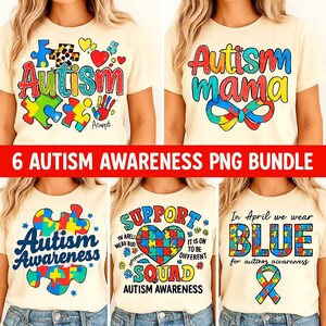 Autism Awareness PNG Bundle: Neurodiversity Designs (Digital Download)