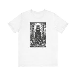 Koningin van het bos, tarotkaartshirt, Moederdagcadeau, tarotlezercadeau, shirt Witchy, T-shirt mystieke kaarten, cadeau tuinman, cadeau voor haar, tuinieren