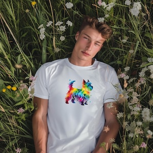 Rainbow West Highland Terrier T-shirt,Pride Shirt,Dog Lover Top,Rainbow Animals,LGBTQ+ Tee, Westie owner, West Highland White Terrier gift