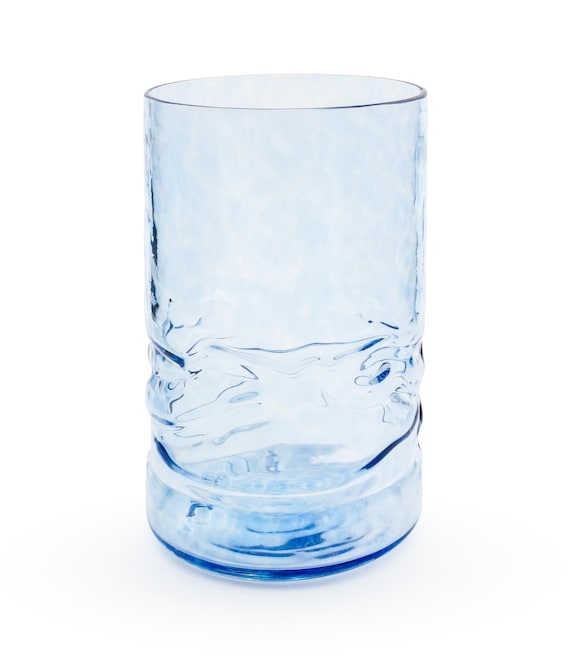 Ridge Tall Tumbler - Mundgeblasenes Glas - Cocktailglas - Schieferfarbe