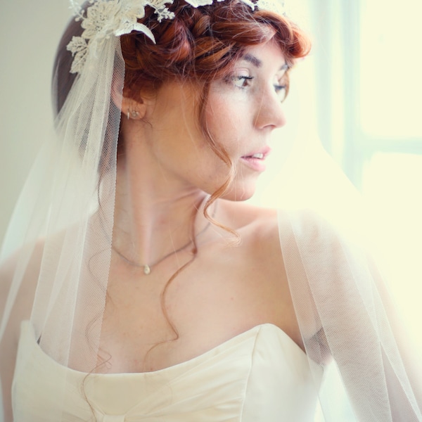 Juliet cap lace wedding veil