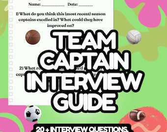 Przewodnik po rozmowie kwalifikacyjnej z kapitanem drużyny sportowej młodzieżowej: ponad 20 pytań, arkusze ocen (wersja cyfrowa do pobrania)