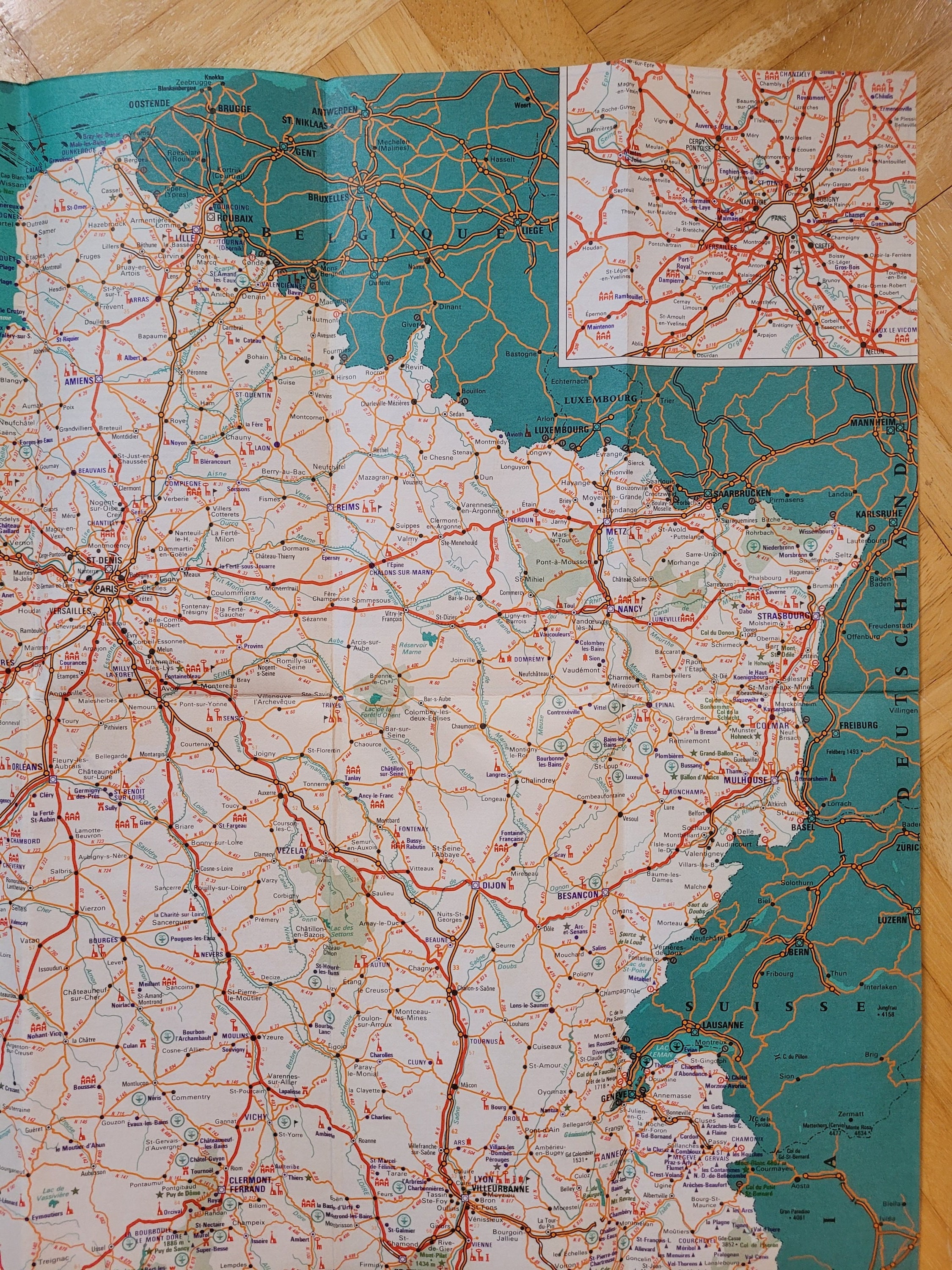 1975 Map of France, Vintage Road Map - Etsy