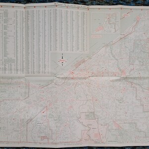 C.1950 Map of Cleveland, Ohio, Vintage city road map