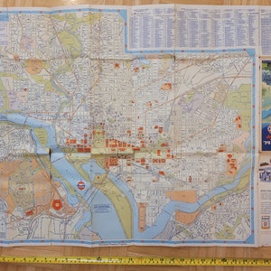 1965 map of Washington DC, Vintage city road map