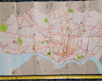 Vintage Map of Porto, Portugal