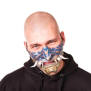 Stormtusk Oni Mask Japanese folklore Flame Mask Cosplay Samurai