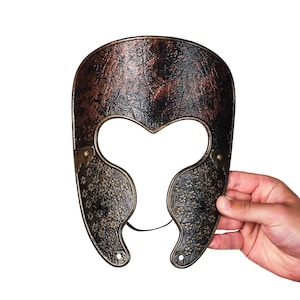 Happuri Mask Traditional Samurai Forehead Armor Replica, Japanese Warrior Mask for Cosplay or Wall Display