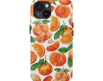 Clementine Phone Case, Orange Tangerine Mandarin, Unique Gift, Cute Citrus, fresh fruit accessory summer vibes whimsical IPhone Samsung