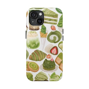 Matcha Desserts Handyhülle Grüner Tee Süßer grüner Tee Matcha Drink Latte stilvolles Foodie Geschenk entzückendes Japan inspiriert iPhone Samsung