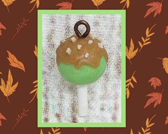 Marcador de puntada RF Carmel Apple Cakepop, marcador de progreso de arcilla polimérica