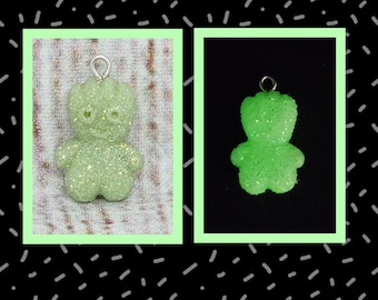 RF Sour Patch Glow In The Dark stitch marker progress keeper polymer clay