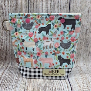 Sock Sack Project bag knitting bag for knitting crochet storage