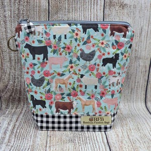 Project bag knitting bag for knitting crochet storage