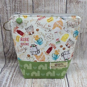 Project bag knitting bag for knitting crochet storage