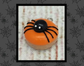 RF DD spider doughnut stitch marker progress keeper polymer clay