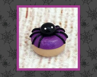 Marcador de puntada RF DD con forma de donut y araña de Halloween, para guardar el progreso de la arcilla polimérica