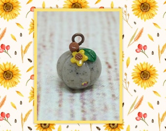 RF Rustic pumpkin stitch marker progress keeper polymer clay
