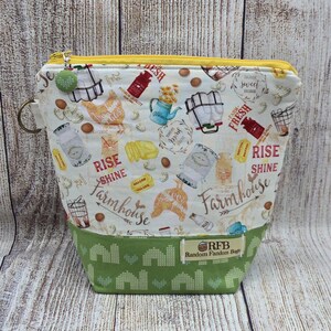 Project bag knitting bag for knitting crochet storage