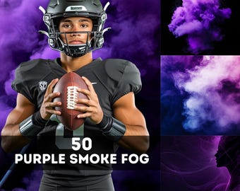 50 Purple Smoke Fog Digital Photography Backdrops Sports Background for Football Basketball Tennis Poster Soccer Banner Smoke background