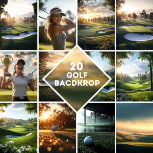 20 Golf Backdrop Golf Background Sport Digital Backdrop Golf Portrait Background Golf Photo Backdrop Sport Scrapbook Digital Background