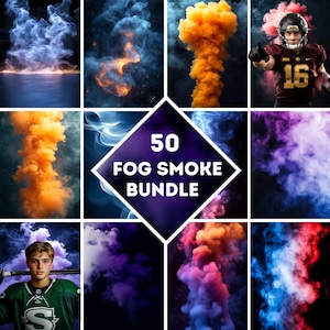 50 Smoke Fog Backdrops, Perfect As Sports Background For Basketball, Softball, Football, Tennis Poster, Soccer Banner School Sports
