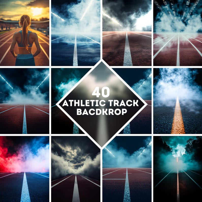 Athletic Track Stadium Backdrop | Sports Event Photography Prop ...