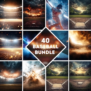 40 Baseball Digital Backdrops, Baseball Stadium Lights, Baseball Field Backgrounds, Softball Background, Baseball Backdrop, Smoke Effect