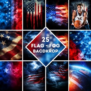25 Tło flagi Stanów Zjednoczonych, Tło flagi USA, Tło sportowe, Tapeta z flagą USA, Tło dymu, Nakładka dymu, Efekt dymu