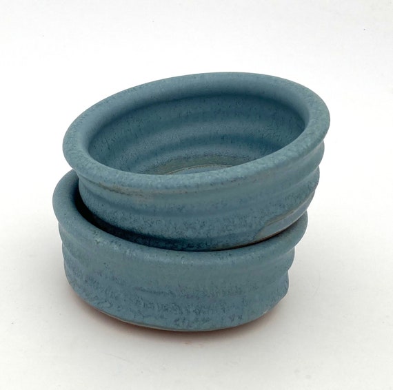 TWO STONEWARE RAMEKINS