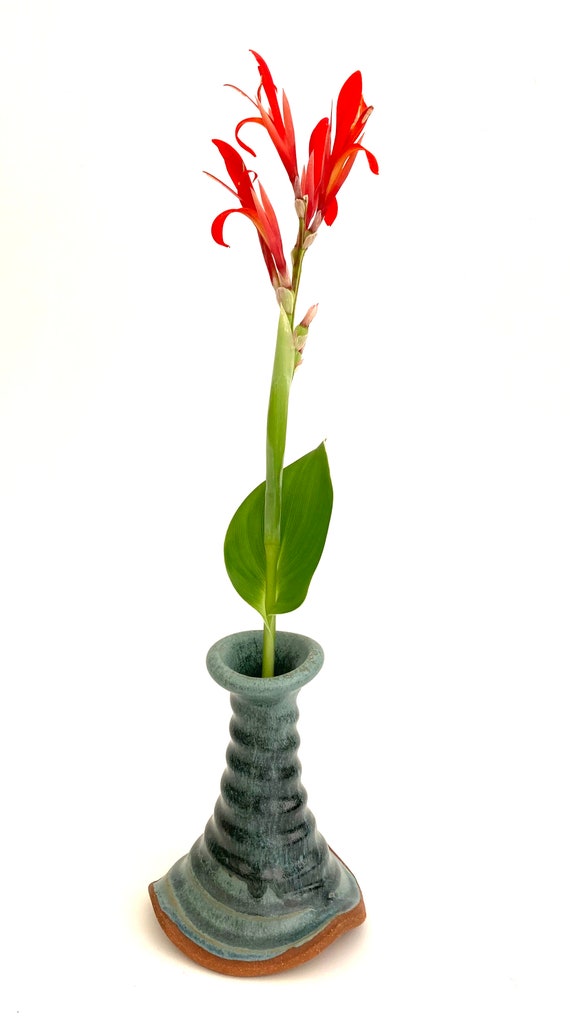 CERAMIC VASE #17 wheel thrown stoneware vase for small bouquets or single long stem flowers