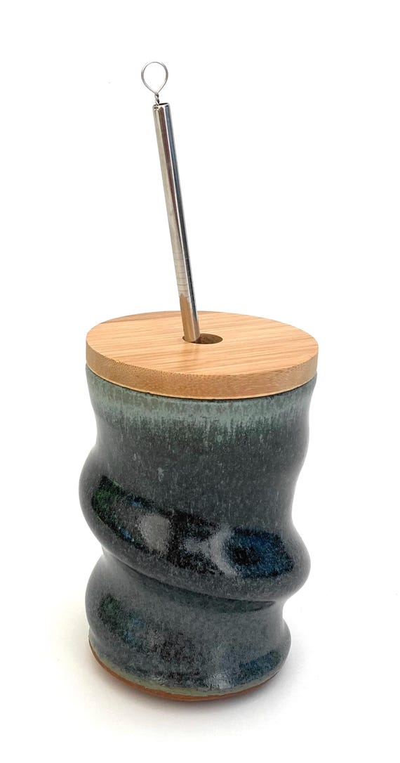 STONEWARE TUMBLER