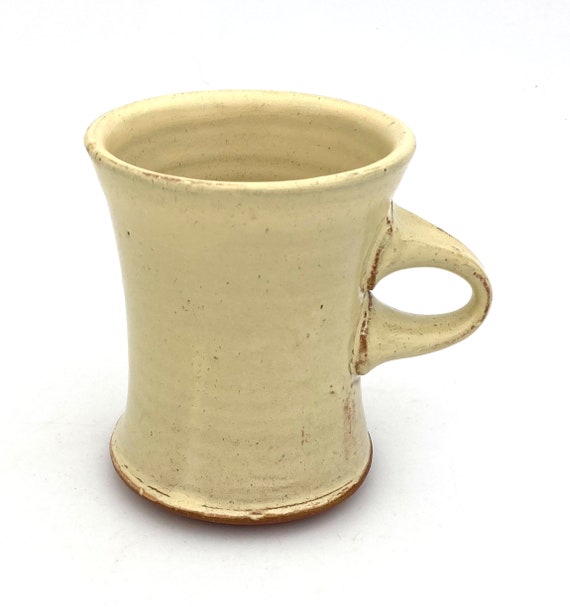 STONEWARE COFFEE MUG #45 handmade ceramic mug with comfortable one-finger handle