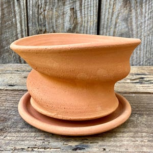 TERRAKOTTAKRUKA #63. Rustik lerkruka. Handgjord. Unik i sitt slag.