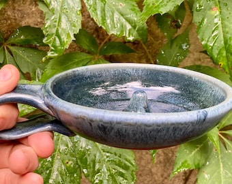 MICROWAVE EGG COOKER #65. Ceramic dish for quick omelette or baked apple. Home, dorm, office.