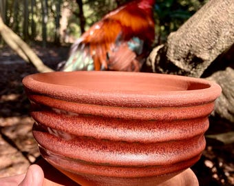 STONEWARE PLANTER POT #41: Handmade pottery for plants. One of a kind.