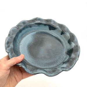 STONEWARE PIE PLATE #12 ceramic pan for pies, tarts, casseroles and other baking - food safe - wheel thrown - studio pottery - one of a kind