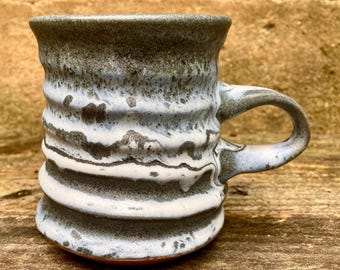 POTTERY COFFEE MUG #51. Wheel-thrown stoneware cup. Unique handcrafted gift.
