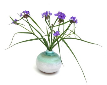 ROUND STONEWARE VASE #23 ceramic vase centerpiece for flower arragement and home decor